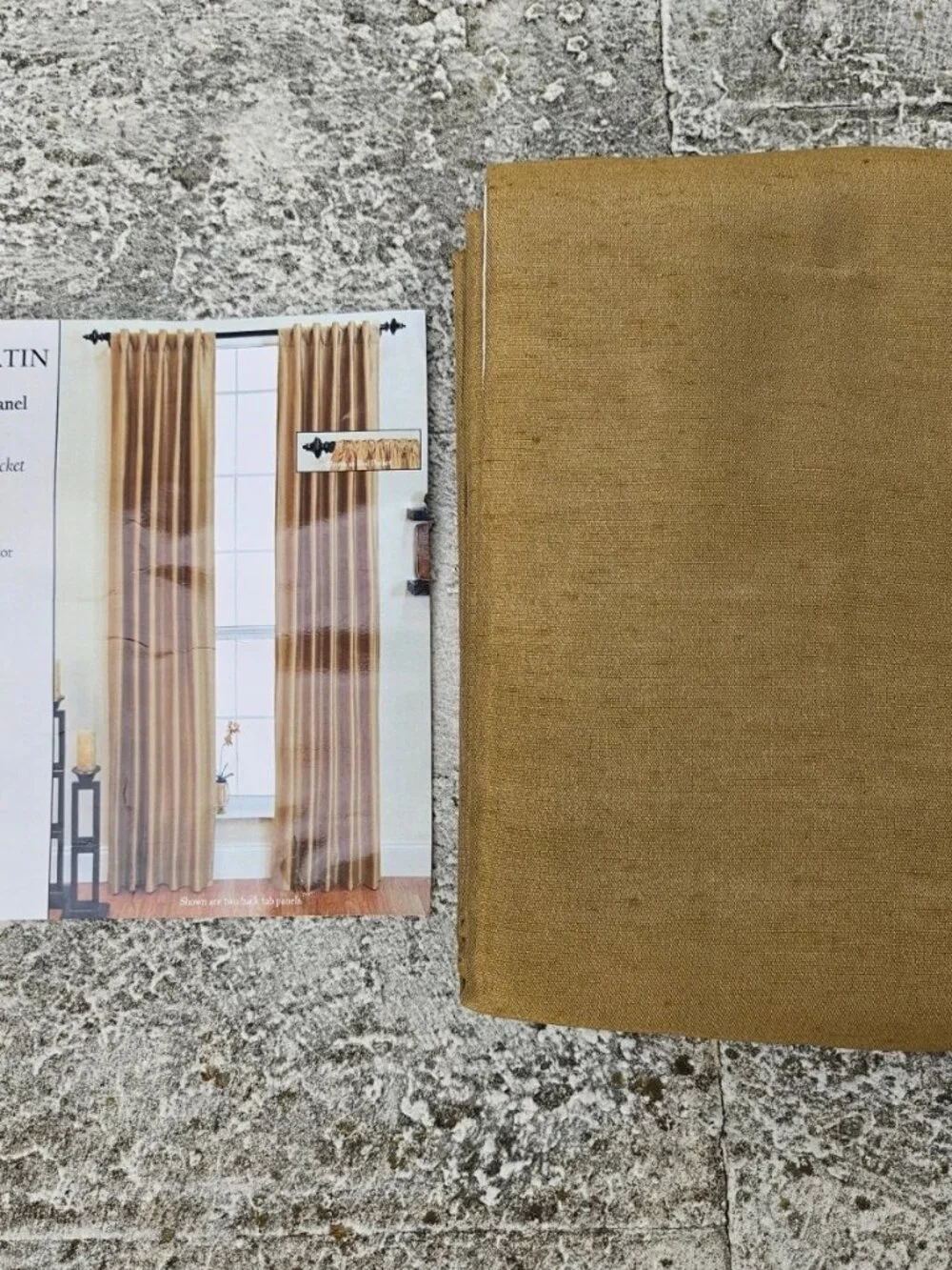 Miller Curtain Antique Satin Lined Back Tab Panel Window Curtain One Panel NWT